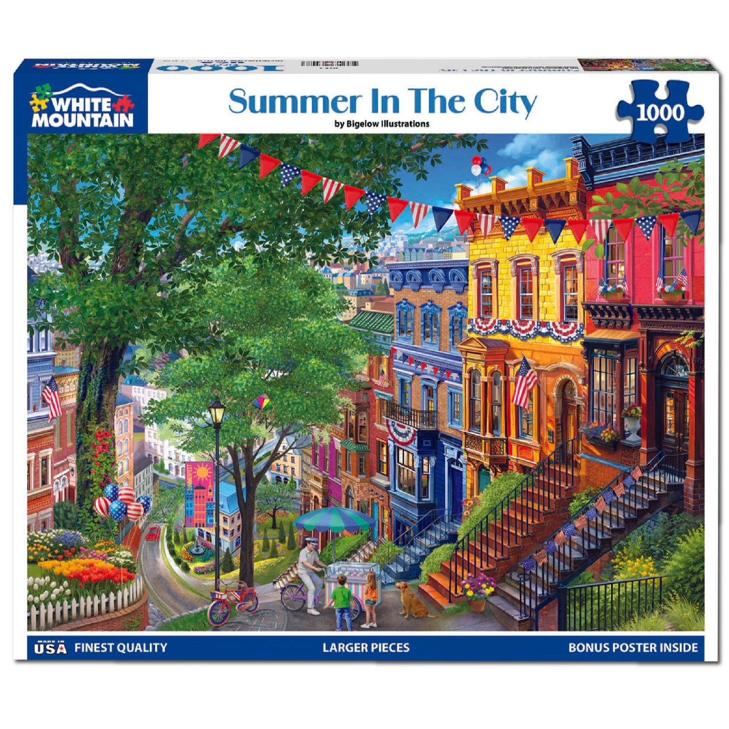 White Mountain 1000 Piece Jigsaw Puzzle 4th of July, Summer in The City
