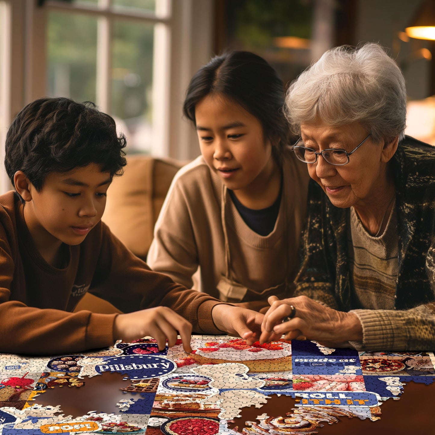 White Mountain 1000 Piece Jigsaw Puzzle Nostalgic Desserts Collage Puzzles with Large Pieces, Gift for Adults and Family 24"x30" - Pillsbury