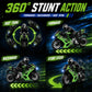 Liberty Imports 2.4G RC Remote Control Stunt Motorcycle with Riding Figure, 1:10 Scale High Speed Cross Country 360 Degree Rotation Drift Shockproof