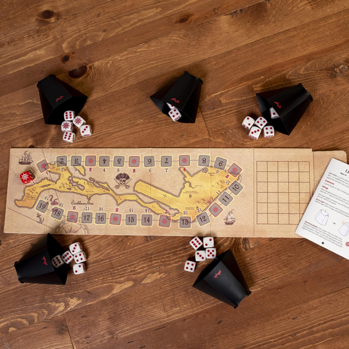 Liar’s Dice Game, Fast-Paced Bluffing Dice Game for 2-6 Players, Ages 8+