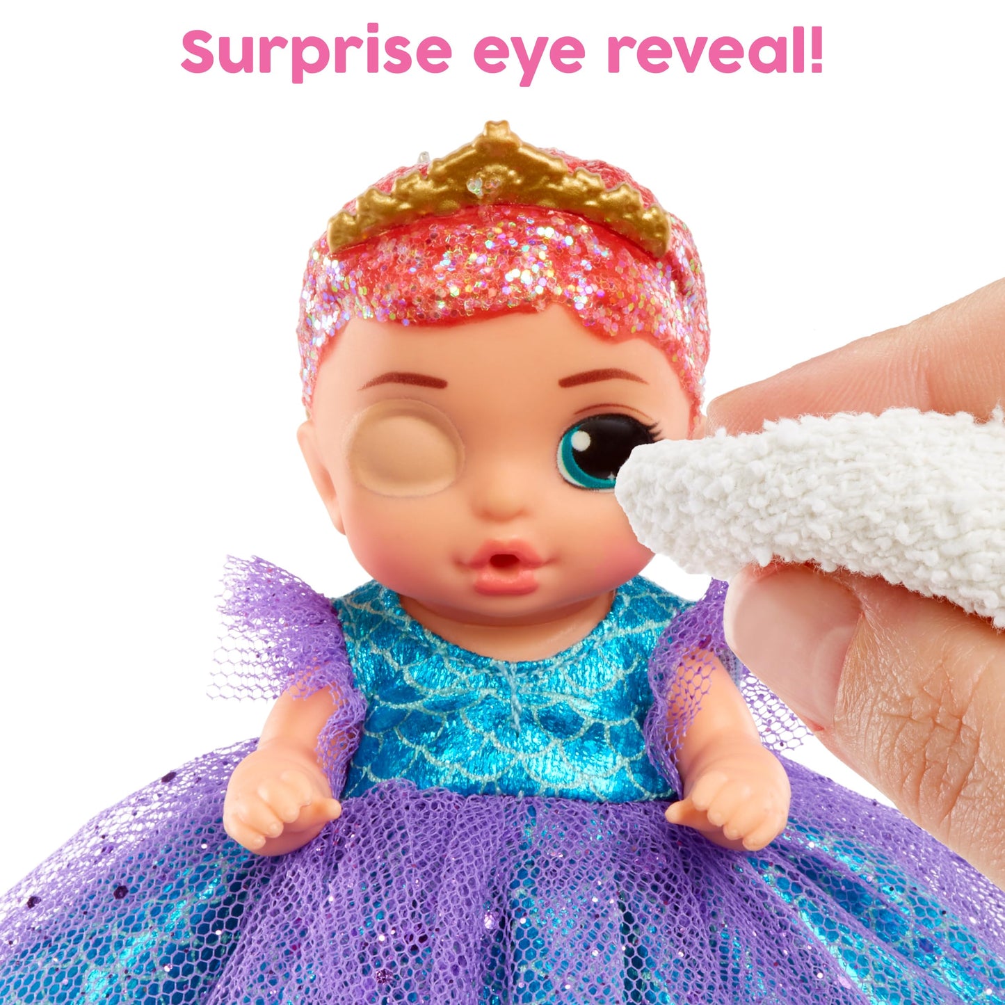 Baby Born Surprise Small Dolls Series 9 - Unwrap Surprise Collectible Baby Doll with 3 Water Surprises, Princess-Themed Dress, Color Change Diaper