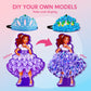 JOVA Klever Kits Poke in Fun Art Crafts for Kids Ages 4-8, Princess Dress-up, Art Activities, DIY Craft Kits, Birthday Gifts for Girls Ages 4 5 6 7 8+