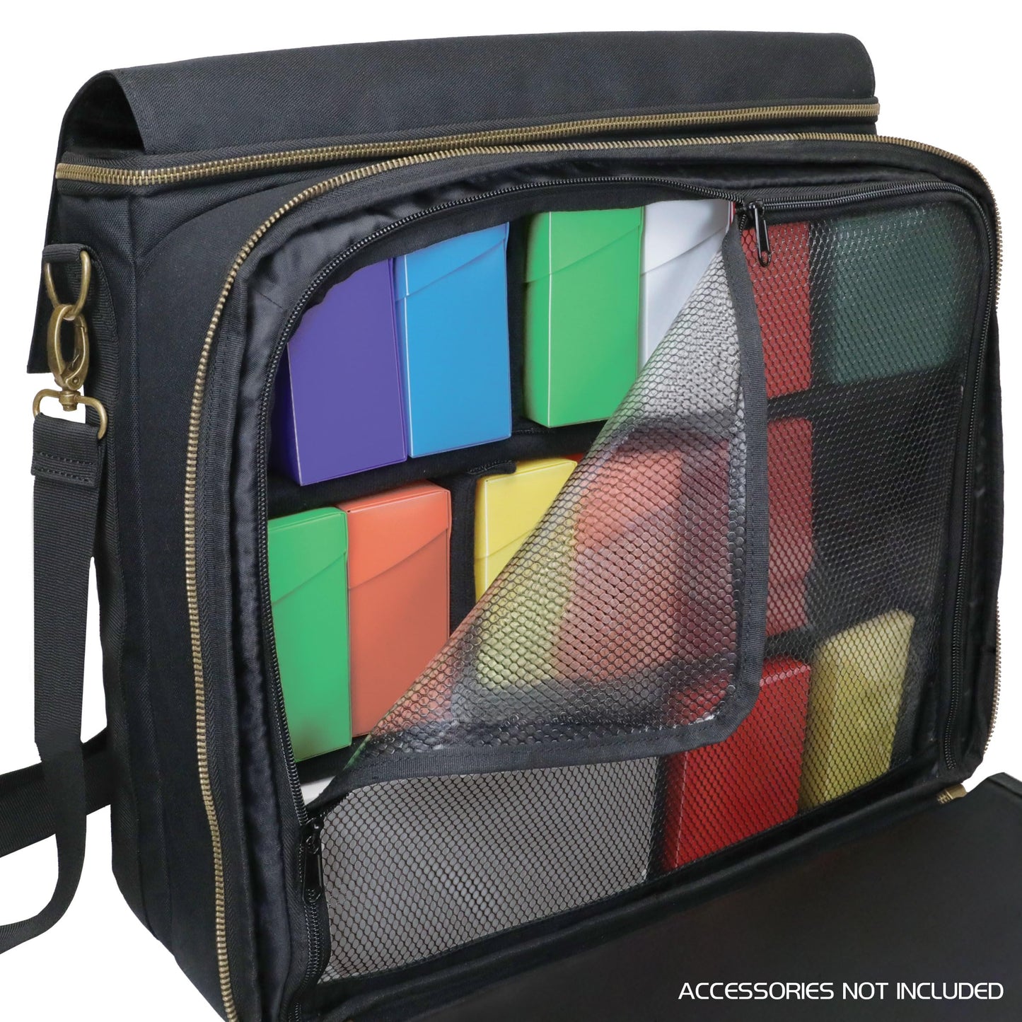 ENHANCE MTG Bag Compatible with Deck Box, Top Loader Binder, MTG Commander Deck & more TCG Trading Card Accessories - Trading Card Travel Bag with