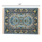 Dollhouse Area Rug - Blue Miniature Carpet Accessory for Doll Houses, 10 x 7 Inch Rectangular Floor Décor, Oriental Style