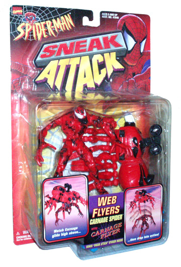 Spider-Man Sneak Attack: Web Flyers: Carnage SPider with Carnage Flyer Plus "Sneak Attack" Sticker