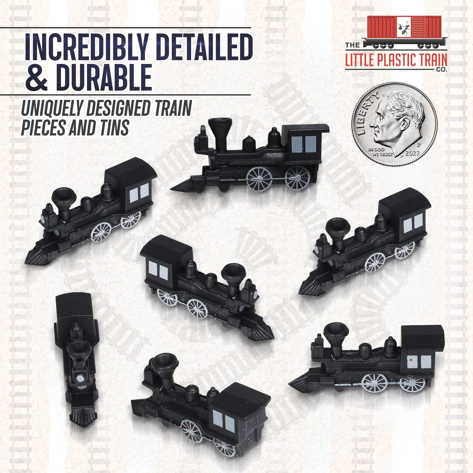 Midnight Express Deluxe Board Game Train Set | Player Pieces for Ticket to Ride and Other Adult, Family, and Kids Train Board Games | Upgraded