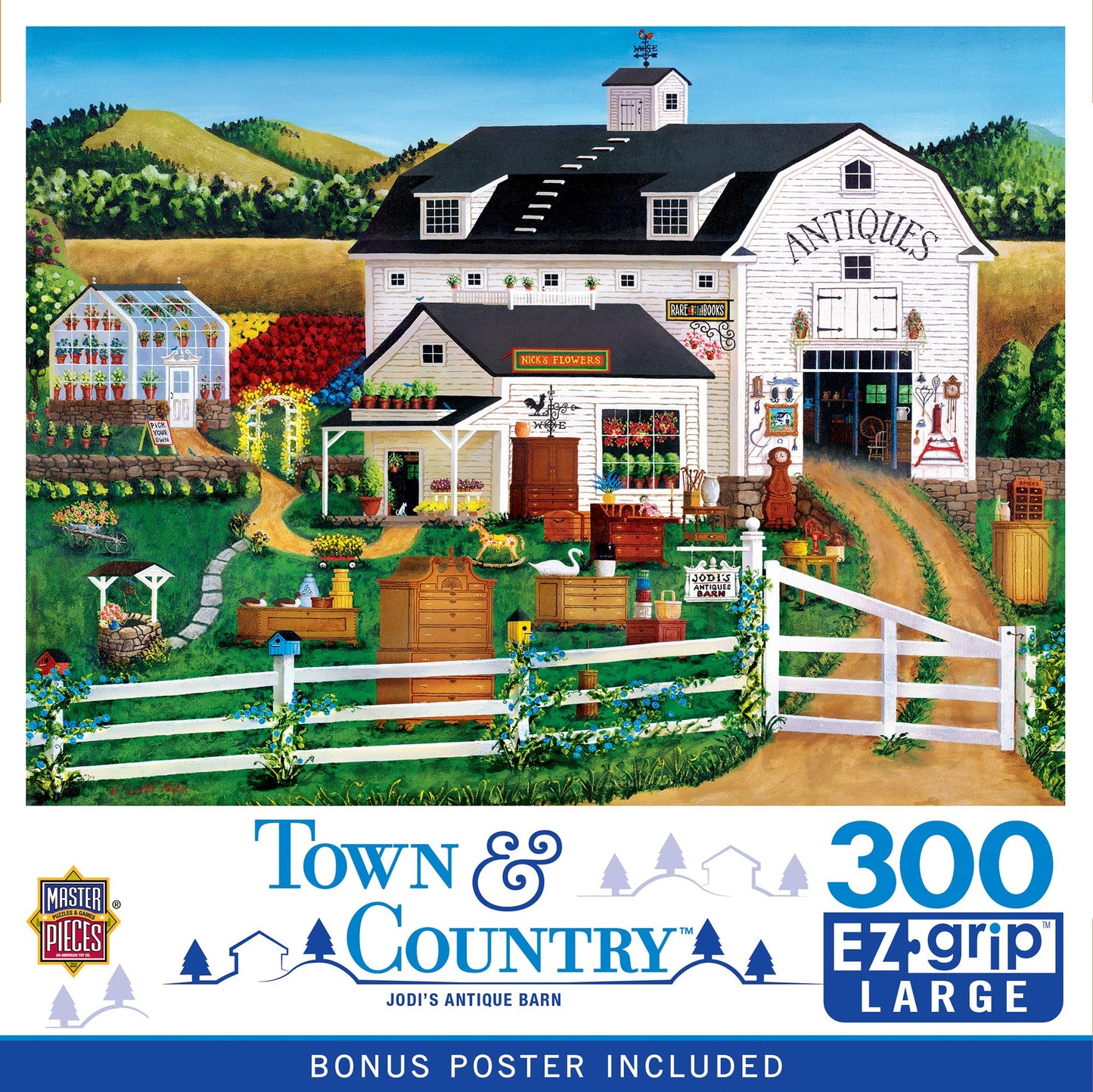 MasterPieces 300 Piece EZ Grip Jigsaw Puzzle - Jodi’s Antique Barn - 18"x24"