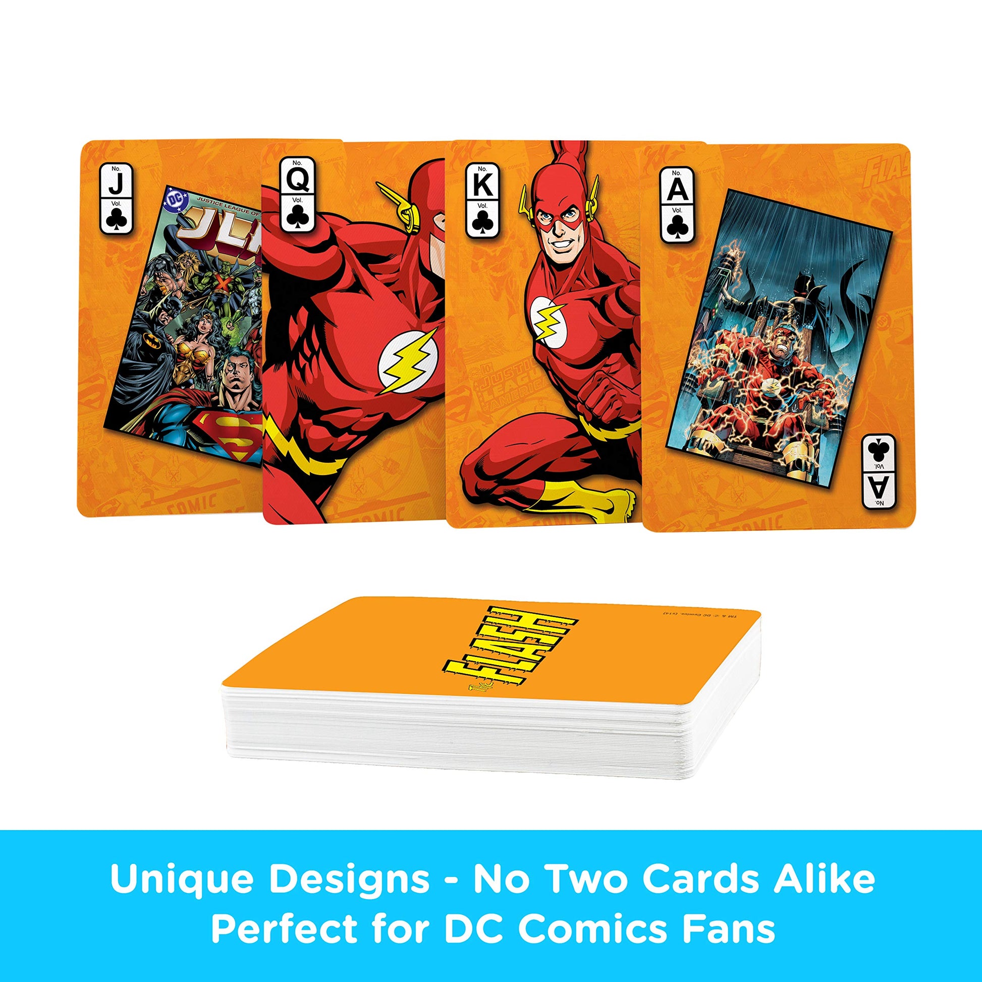 AQUARIUS DC Comics Flash Playing Cards - Flash Themed Deck of Cards for Your Favorite Card Games - Officially Licensed DC Comics Merchandise