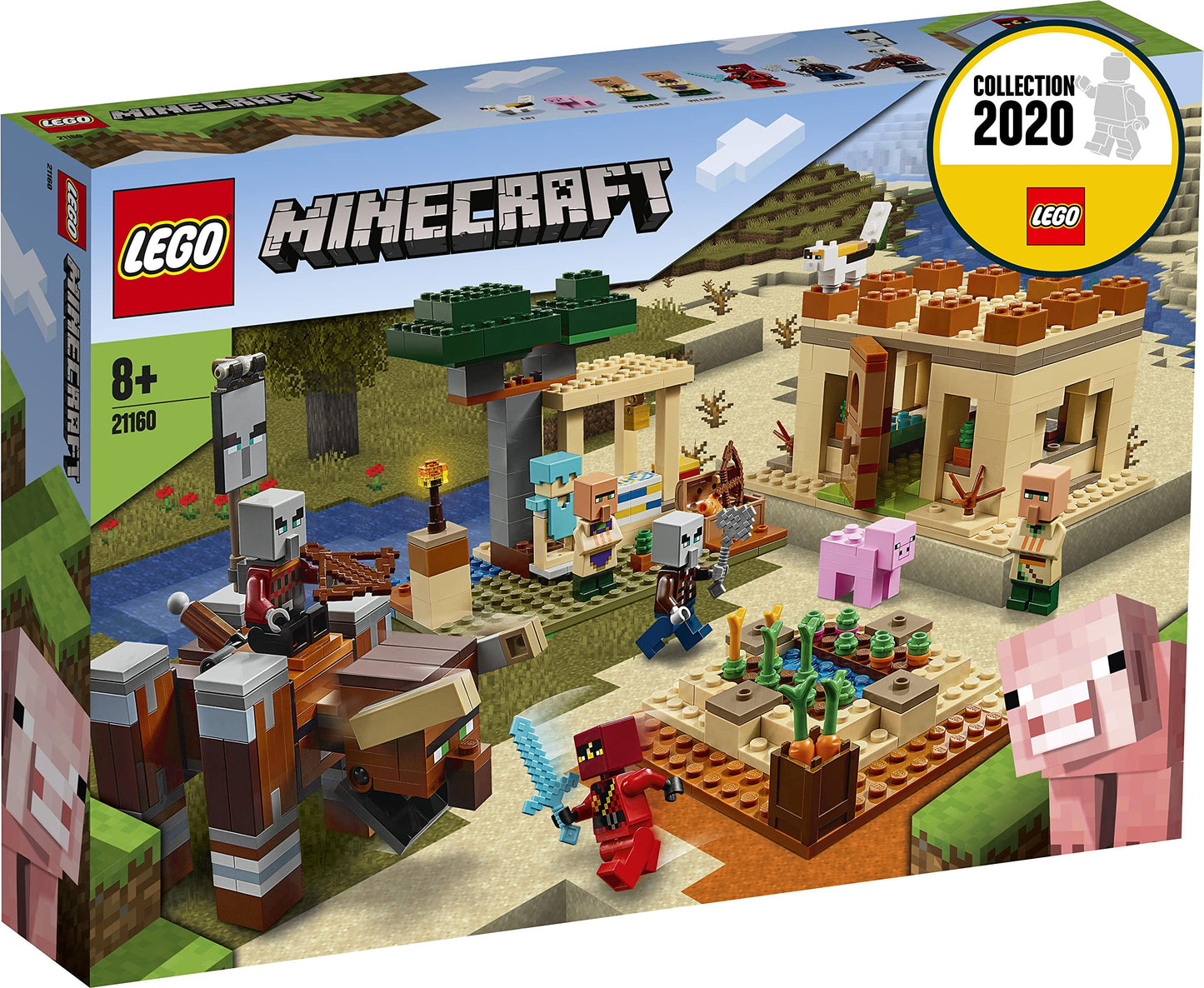 Lego 21160 Minecraft The Illager Raid Village Building Set with Ravager and Kai, Adventure Toys for Kids
