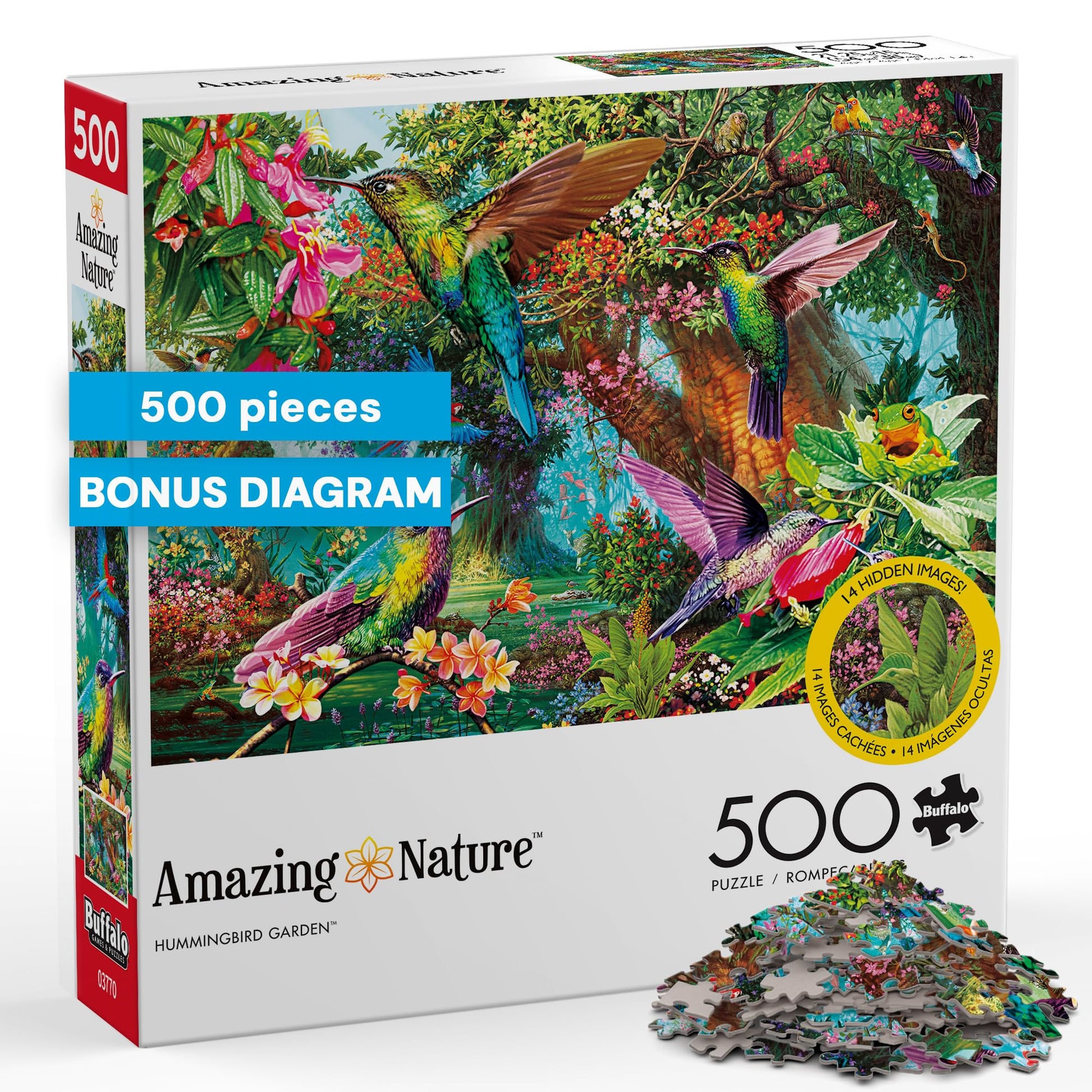Buffalo Games - Hummingbird Garden - 500 Piece Jigsaw Puzzle for Adults