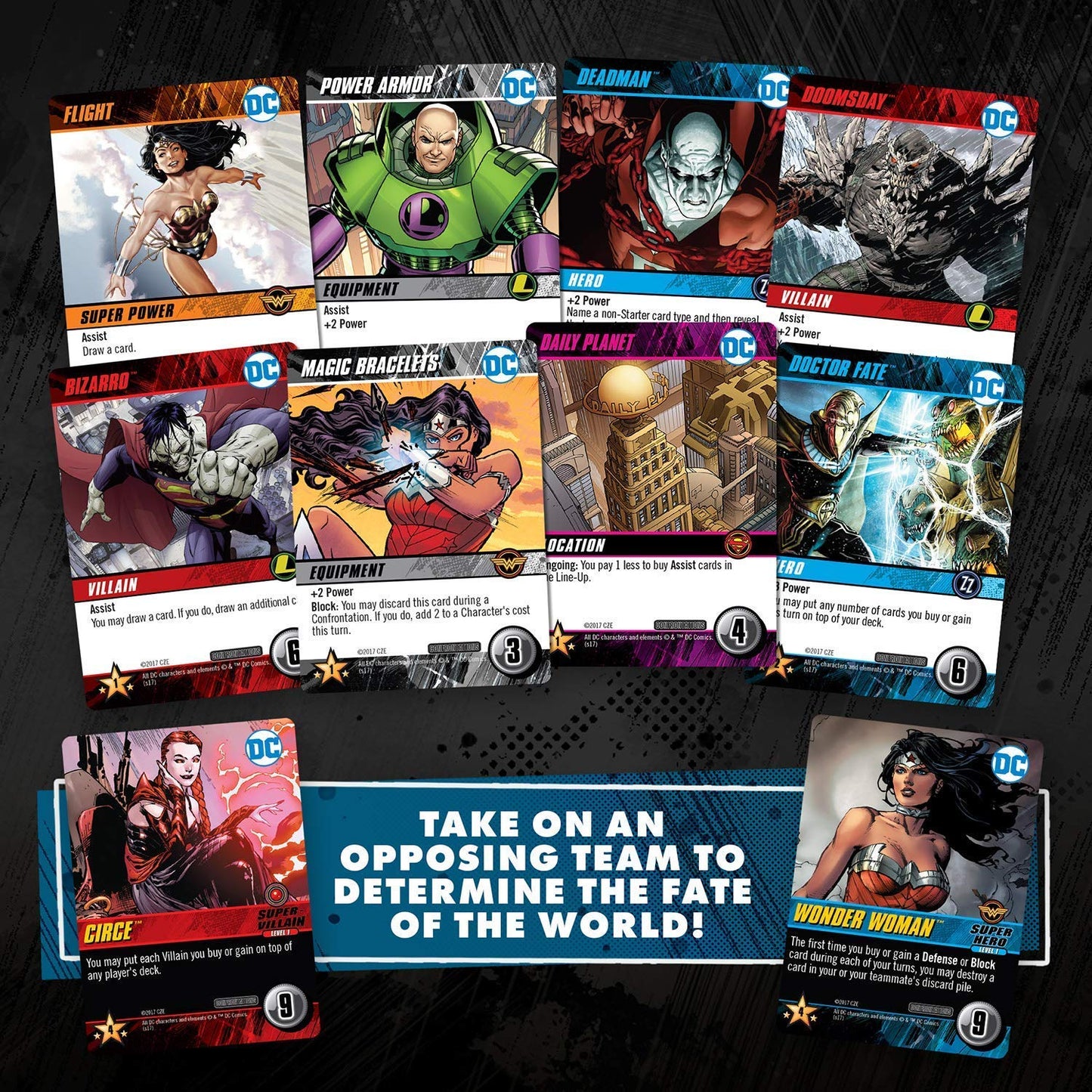 DC Deck-Building Game: Confrontations - Exciting 2v2 Format - Eight Iconic DC Characters to Play - Standalone, Compatible with Full DC Deck-Building