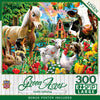 MasterPieces - 300 Piece Jigsaw Puzzle, Large EZ Grip Shapes, Garden Gathering, Fun for Adults, Seniors, Family, Kids, Matte Finish, 18"x24"