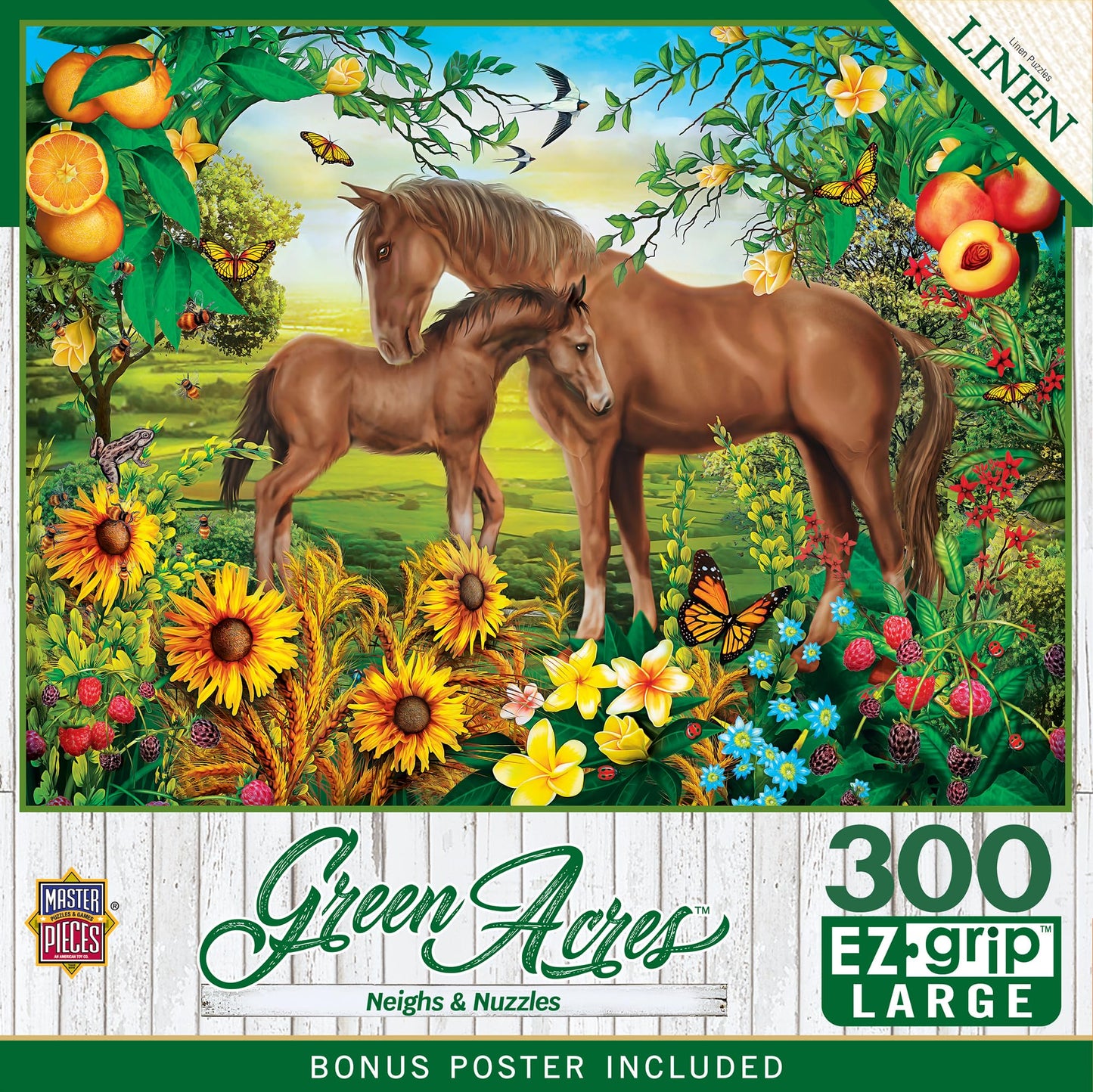 Masterpieces 300 Piece EZ Grip Jigsaw Puzzle - Neighs & Nuzzles - 18"x24"