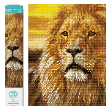 DIAMOND DOTZ Lord of The Serengeti Lion Diamond Painting Kits for Adults - Diamond Art Kits a Relaxing Creative Craft Kit with Dotz Gems 17.7"x13.8"
