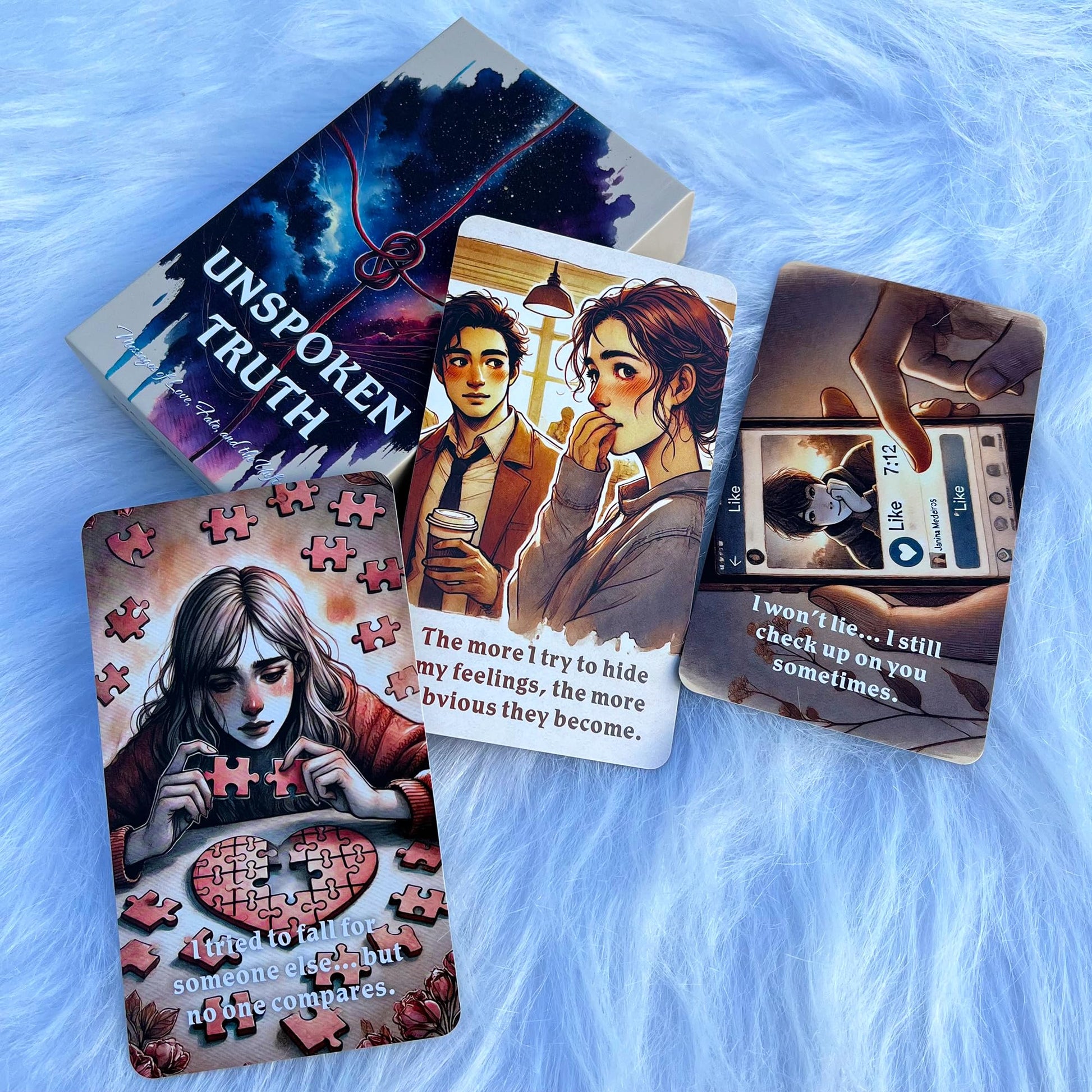 DPEHAKMK Unspoken Truth Oracle Deck, Oracle Cards for Beginners, 54 Card Deck Love Relationship and Shadow Work Oracle Cards for Love, Breakups, Inner
