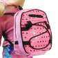 American Fashion World Doll Pink Sequin School Backpack for 18-Inch Dolls | Premium Quality & Trendy Design | Dolls Accessories for Popular Brands