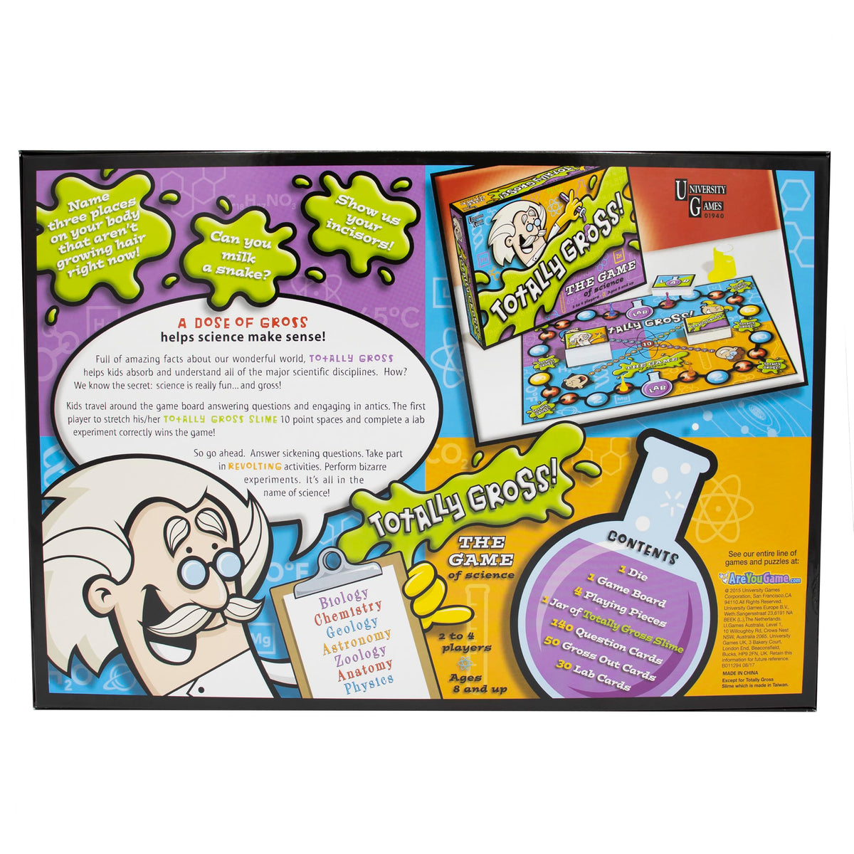 Totally Gross Science Board Game, Family Edition, Ages 6+
