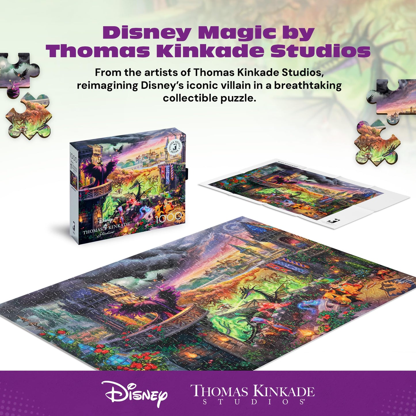 Buffalo Games - Thomas Kinkade Disney - Maleficent - 1000 Piece Puzzle