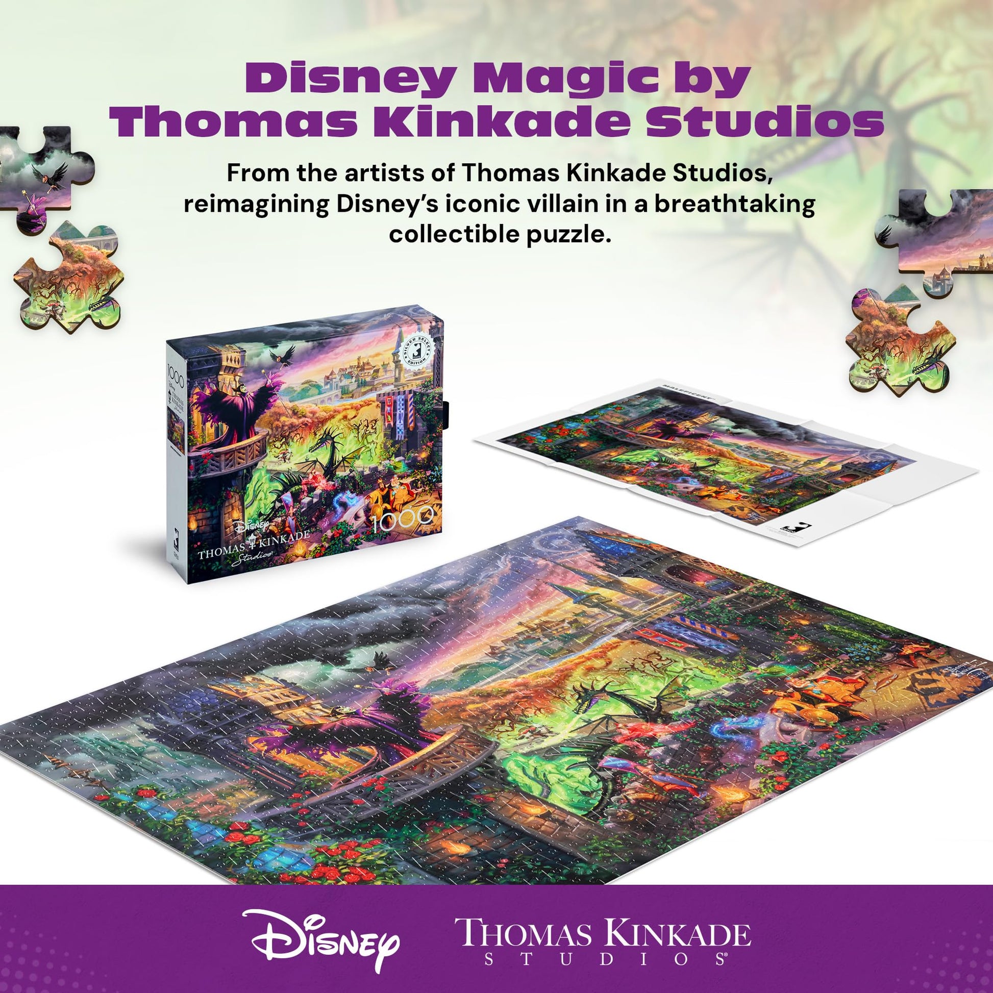 Buffalo Games - Thomas Kinkade Disney - Maleficent - 1000 Piece Puzzle