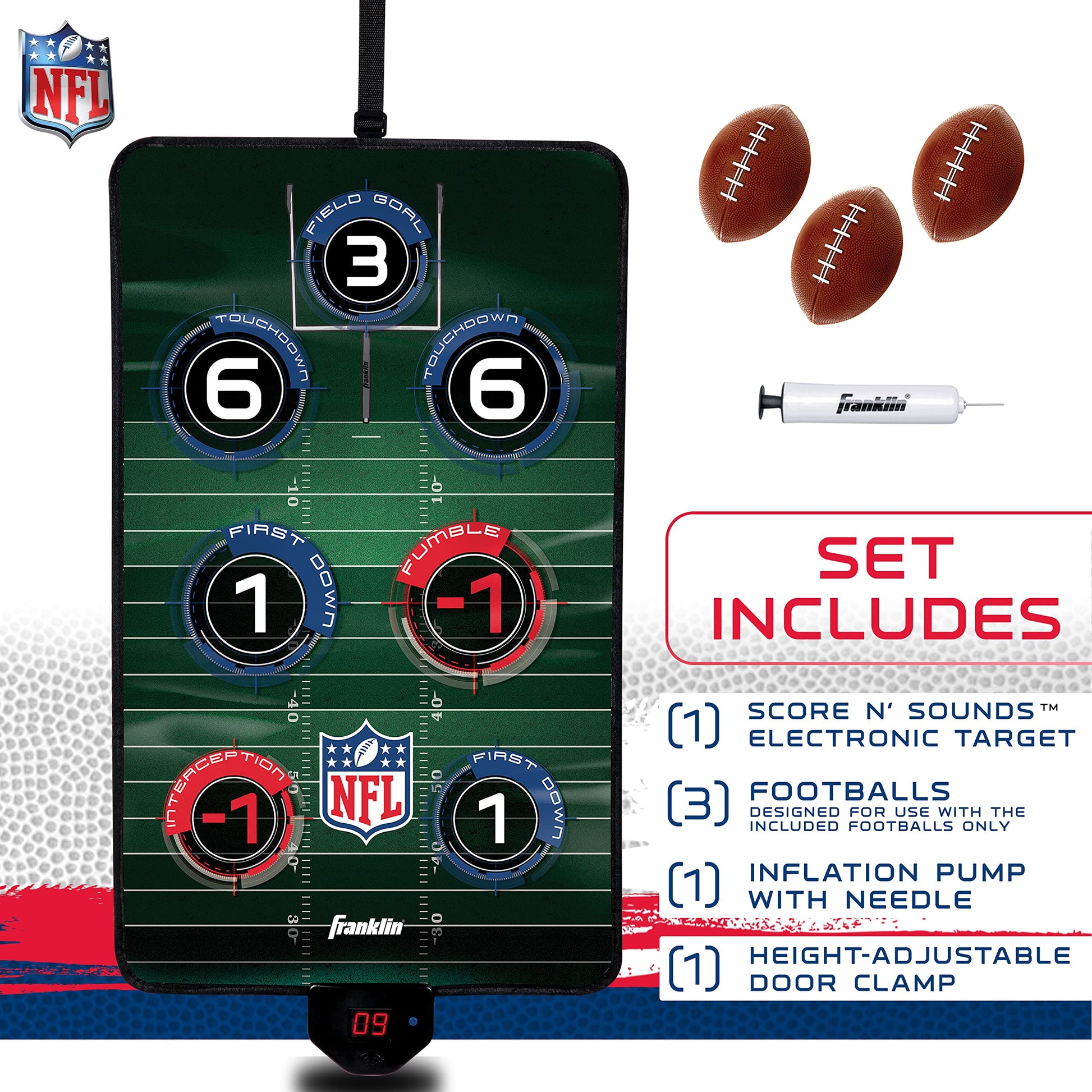 Franklin Sports NFL Score N' Sounds Electronic Football Target
