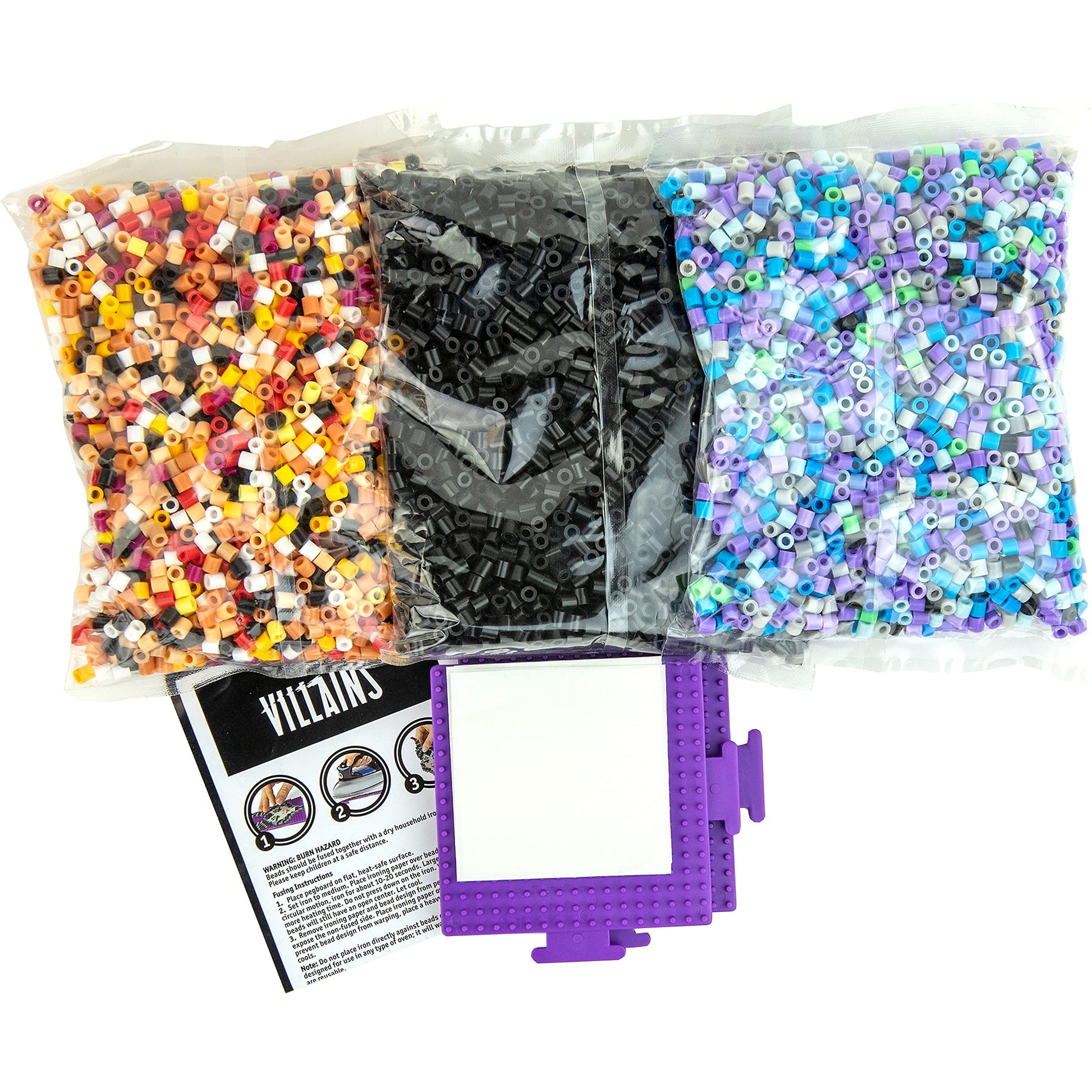 Perler Disney Villain Kid's Craft Bucket, Pattern Sizes Vary, Multicolor 8505
