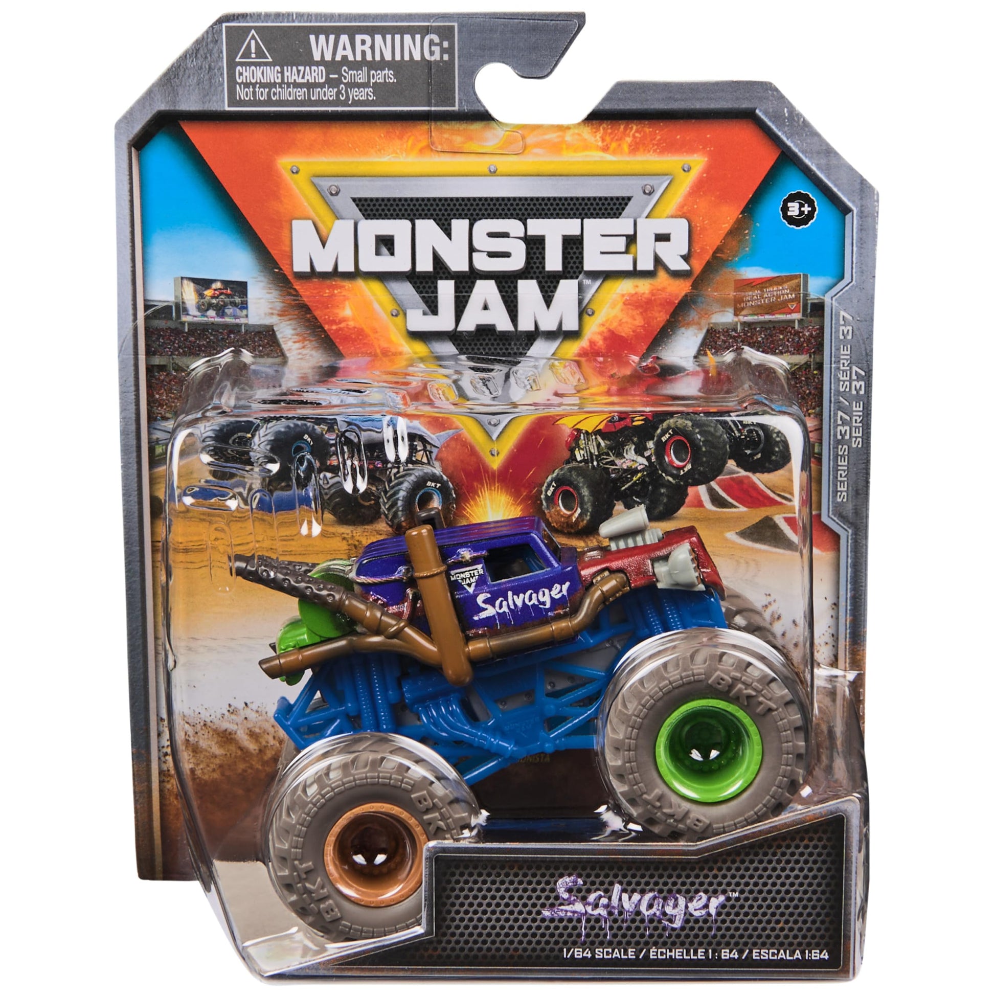 Monster Jam, Official Salvager Monster Truck, Die-Cast Vehicle, 1:64 Scale, Kids Toys for Boys Ages 3 and up