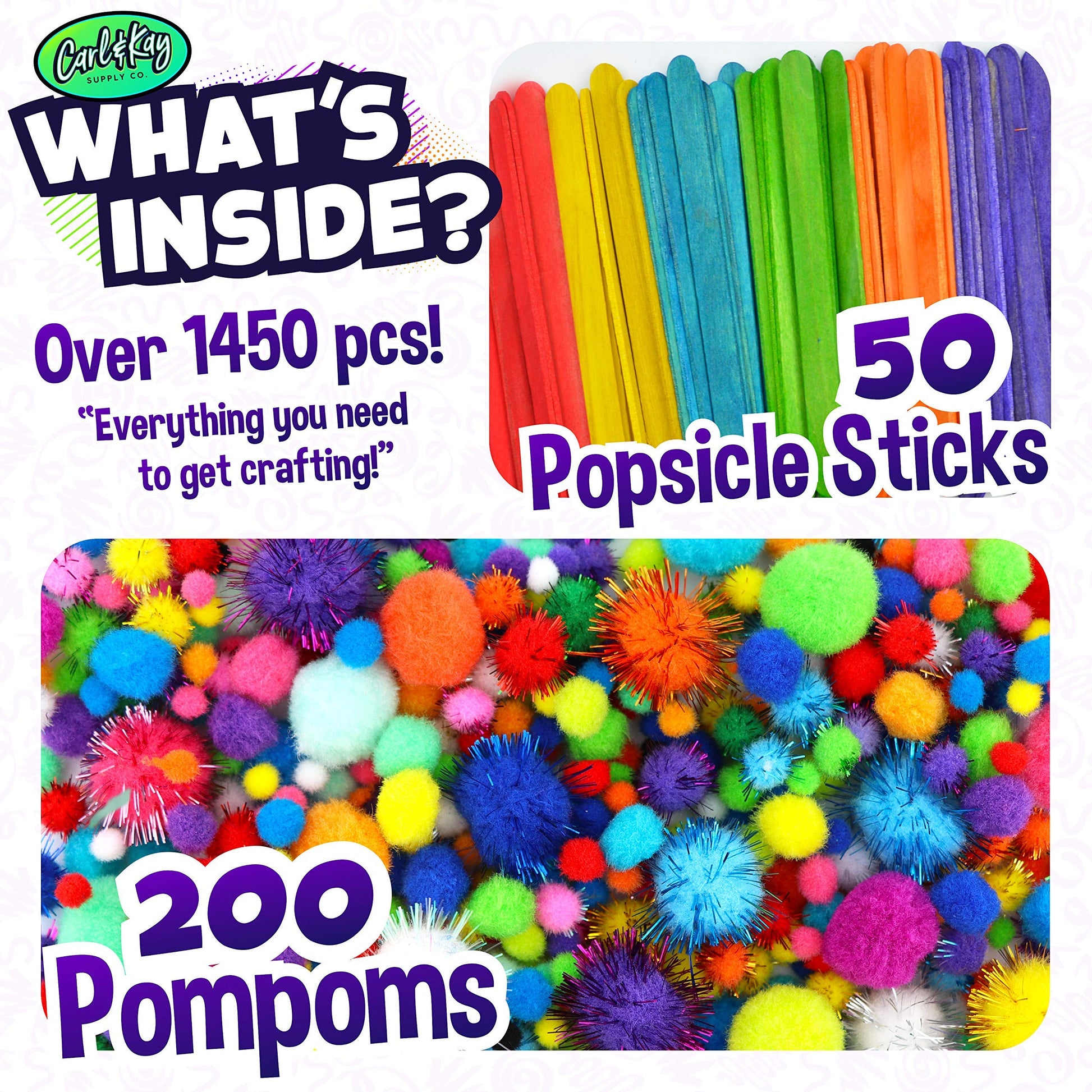 Arts and Crafts Supplies Kit for Kids - Boys and Girls Age 4 5 6 7 8 Years Old - Toddler Art Set Activity Materials - Great for Preschool