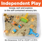 Creativity for Kids Sensory Bin: Construction Zone Playset - Preschool Learning Activities, Excavator Toys for Boys Ages 3-5+, Outdoor Toys and Gifts