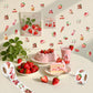 Summer Strawberry Roll Sticker for Kids- 1000Pcs Strawberry Decals in 2 Rolls, Summer Fruits Ice Cream Cake Drink Dessert Vinyl Stickers for Birthday