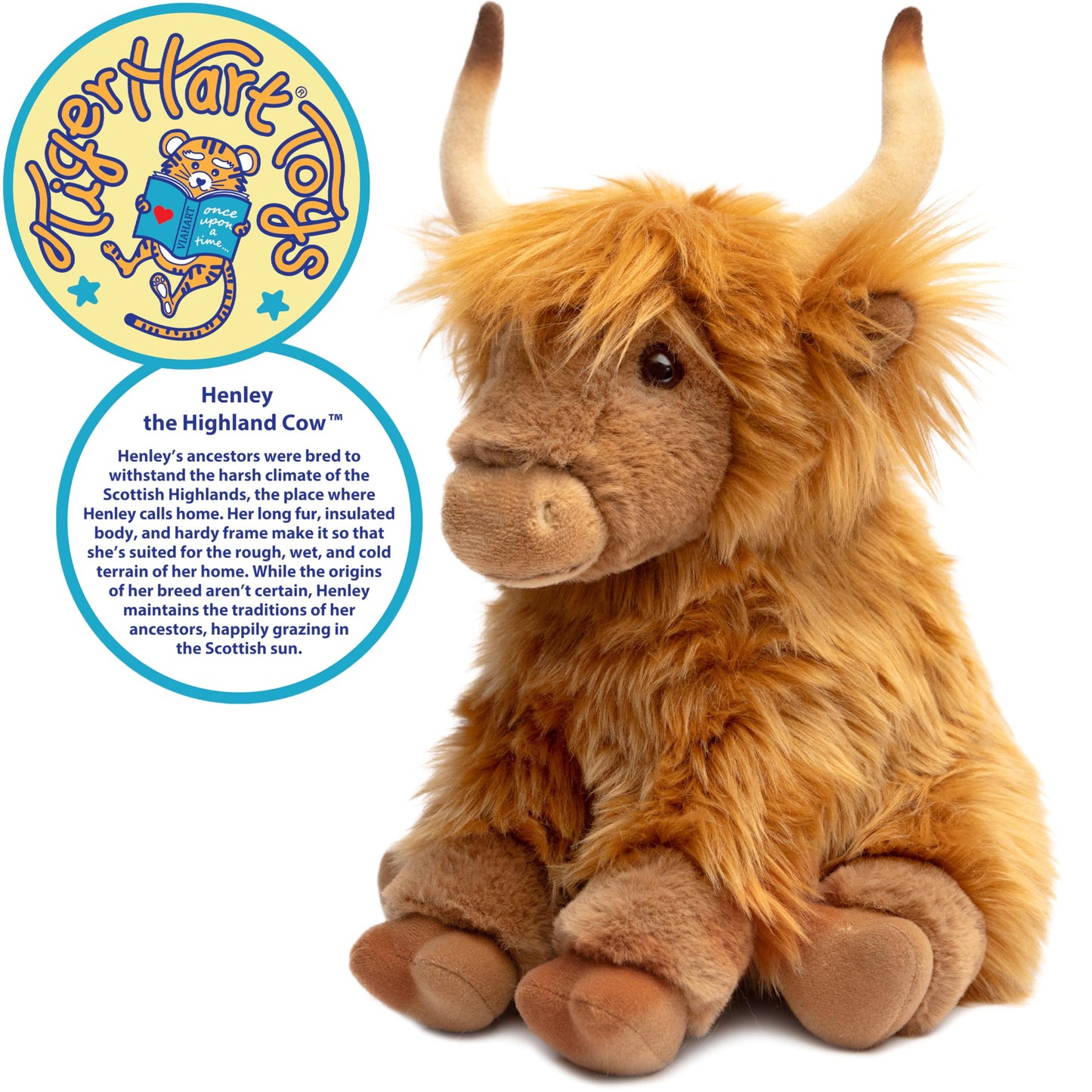 TigerHart Henley The Highland Cow - 11.5 Inch Stuffed Animal Plush (New Edition)