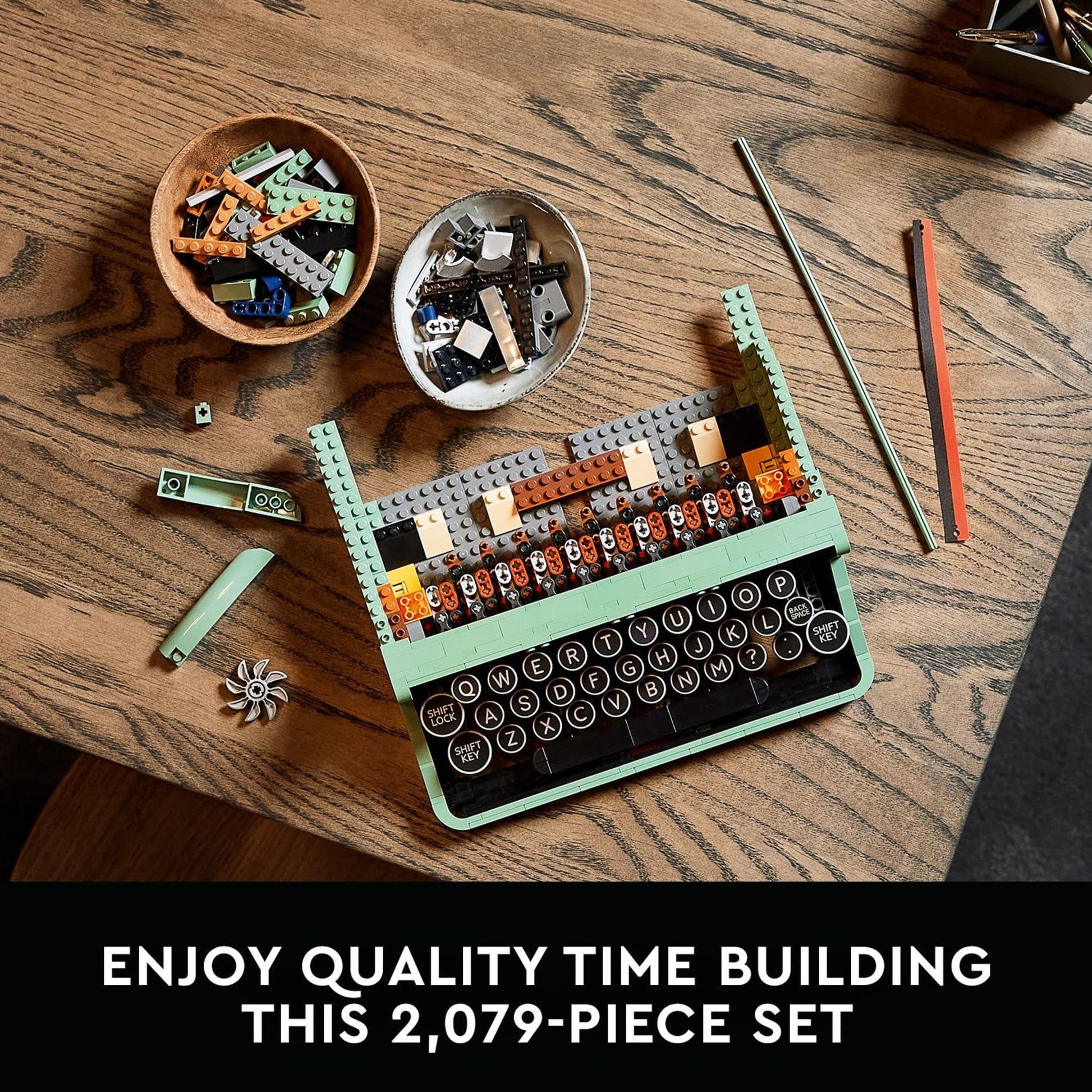 Lego Ideas Typewriter 21327 Building Set for Adults, Collectible Retro Display Model, Creative Hobbies Unique Gift Idea
