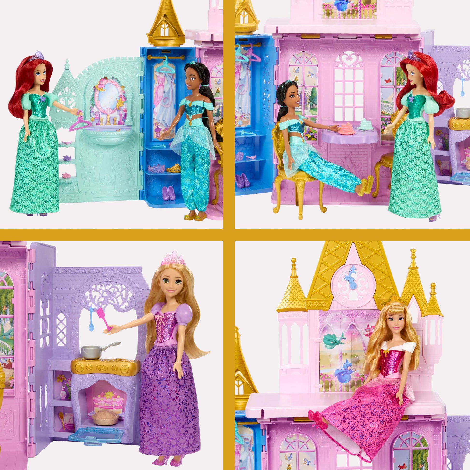 Mattel Disney Princess Portable Close & Carry Castle Playset