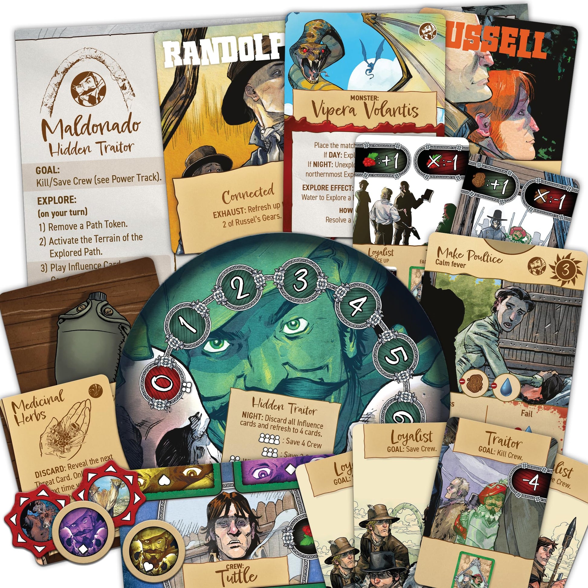 Corps of Discovery: Maldonado Expansion - Hidden Traitor & Cooperative Modes for The Adventure Board Game | 2-4 Players | Ages 14+
