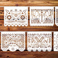 White Papel Picado Banner - 6 Packs 108Ft Plastic Mexican Wedding Decor, Fiesta Party Decorations for Cinco de Mayo, Baby Shower, Dia de Los Muertos