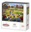 Boardwalk Up at Bat 500 Piece Jigsaw Puzzle Backyard Sports Family Puzzles with Premium Box, Gift for Adults and Family 16"x20"