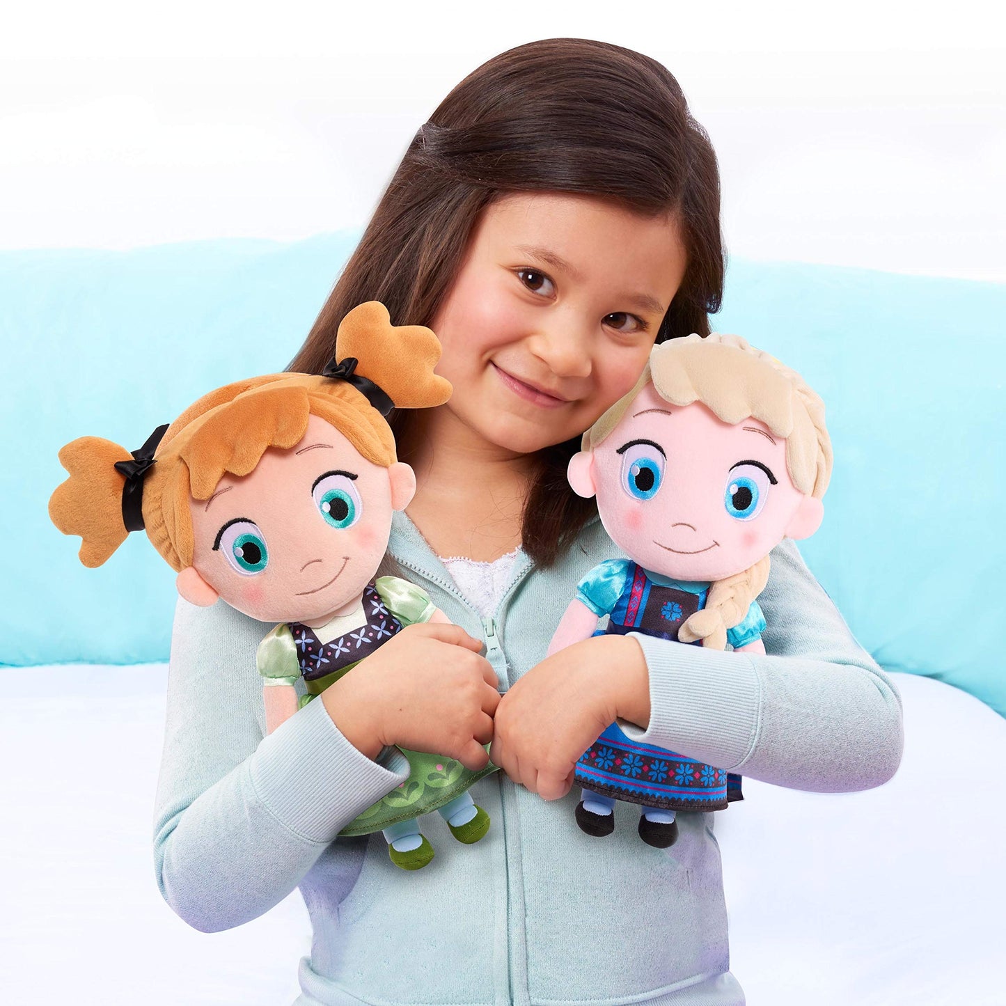 Disney Frozen Anna 11 Inch Super Soft Bedtime Cuddle Plush, Red Hair, Green Dress