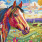 Springbok Patchwork Pony 1000 Piece Jigsaw Puzzle for Adults - Quilted Horse in Meadow - Unique Cut Pieces - Made in USA