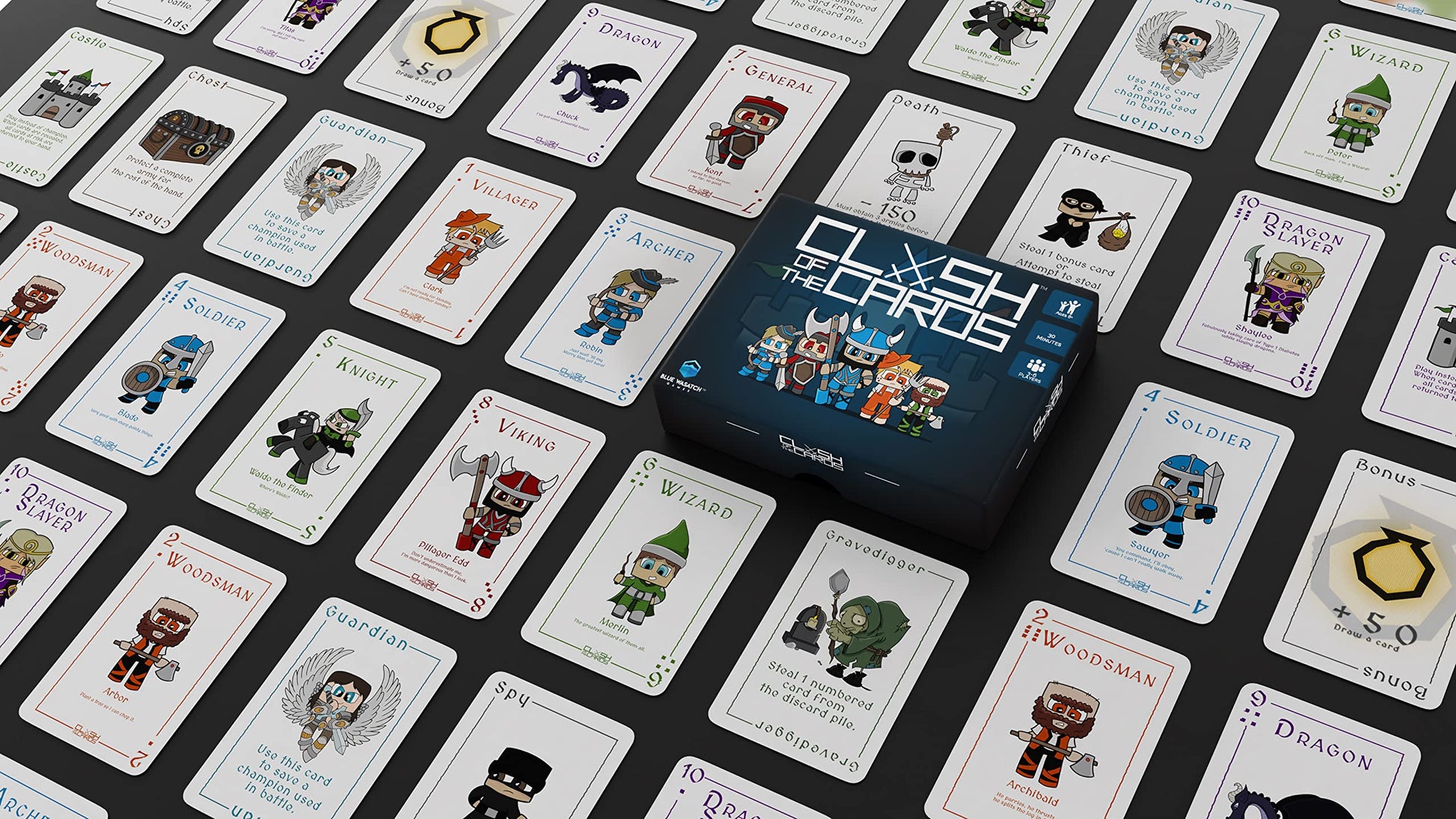 Blue Wasatch Games Clash of The Cards Card Game - Match, Collect, and Battle for Armies, Use Action Cards to Protect and Attack. Fun for Adults
