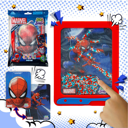 Sky Castle DoodleJamz Marvel JellyPics Sensory Drawing Pads Filled with Non-Toxic Squishy Beads and Gel - Includes Stylus,Removable 2-Sided Emoji