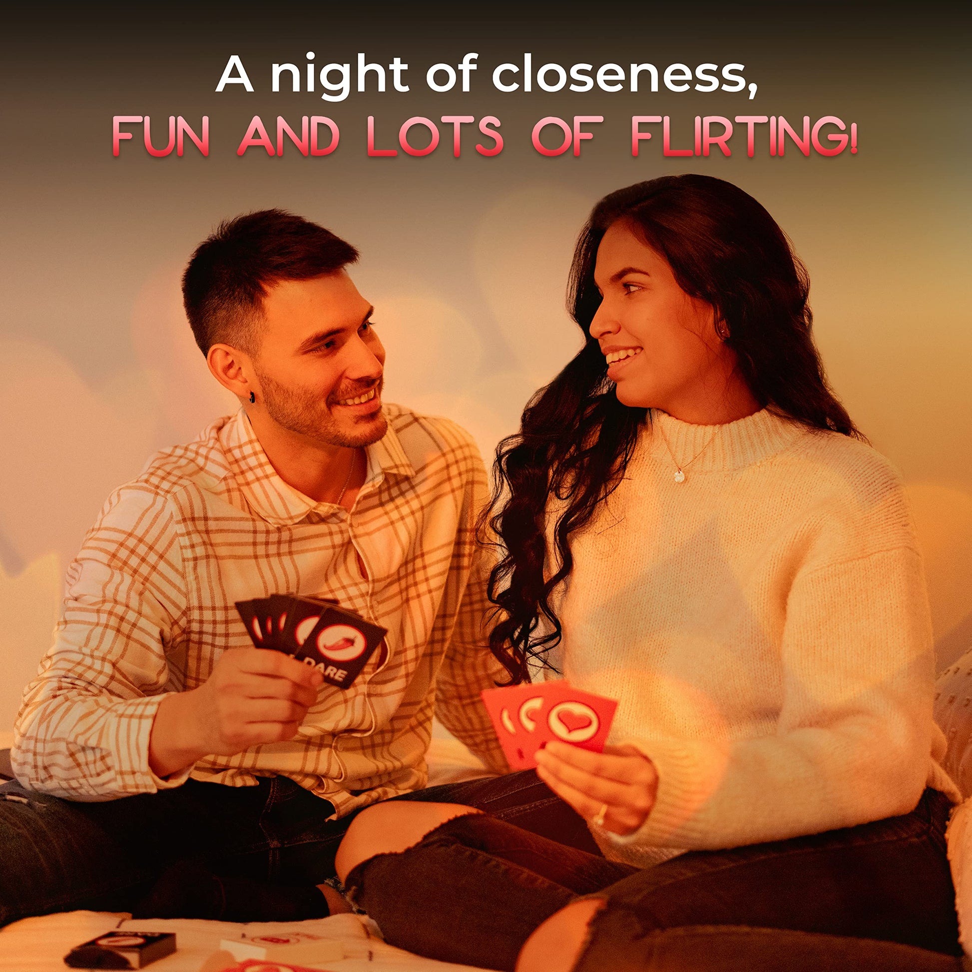 Talk Flirt Dare Couples Game, Gift for Couples, Fun Romantic Date Night Card Game, Conversation and Challenge Cards to Build Connection, Intimacy
