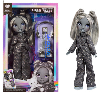 Rainbow High Shadow High Girl's Night Luna Madison - Grayscale 11" Fashion Doll. Grey Hair. Grey Outfit. Girl's Night Accessories and Comb.