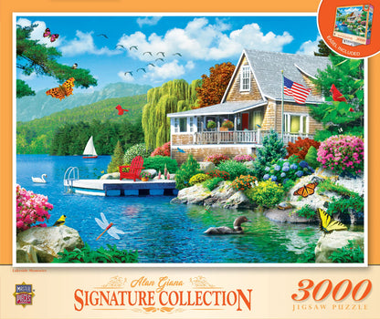MasterPieces 3000 Piece Jigsaw Puzzle for Adults, Family, Or Youth - Lakeside Memories - Manufacturer Defect - 32"x45"