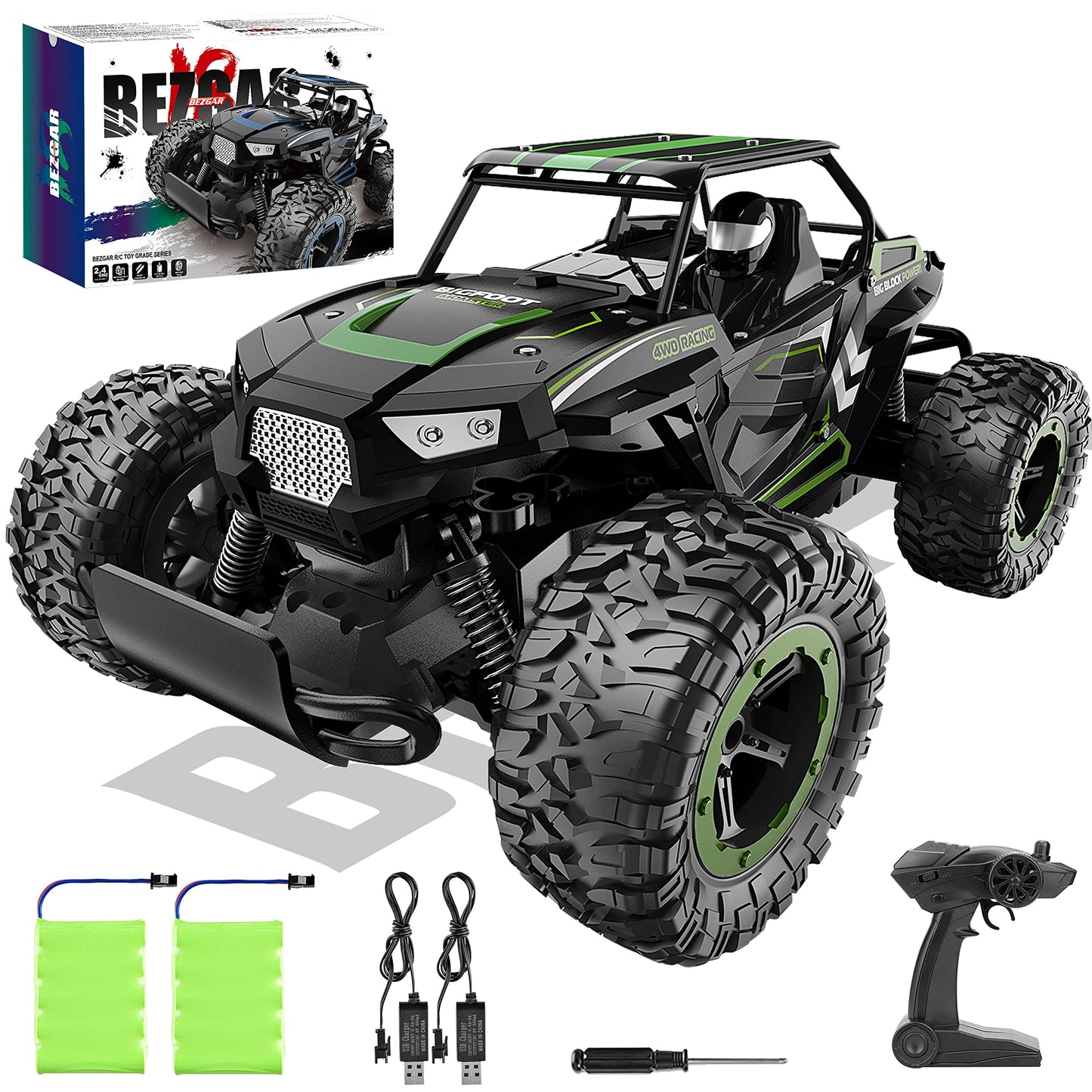 BEZGAR TB142 Remote Control Car - 1:14 RC Cars for Boys Kids and Adults