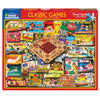 White Mountain 500 Piece Jigsaw Puzzle Nostalgic Retro Collage Puzzles with Large Pieces Gift for Adults and Seniors 18"x24" - Classic Games