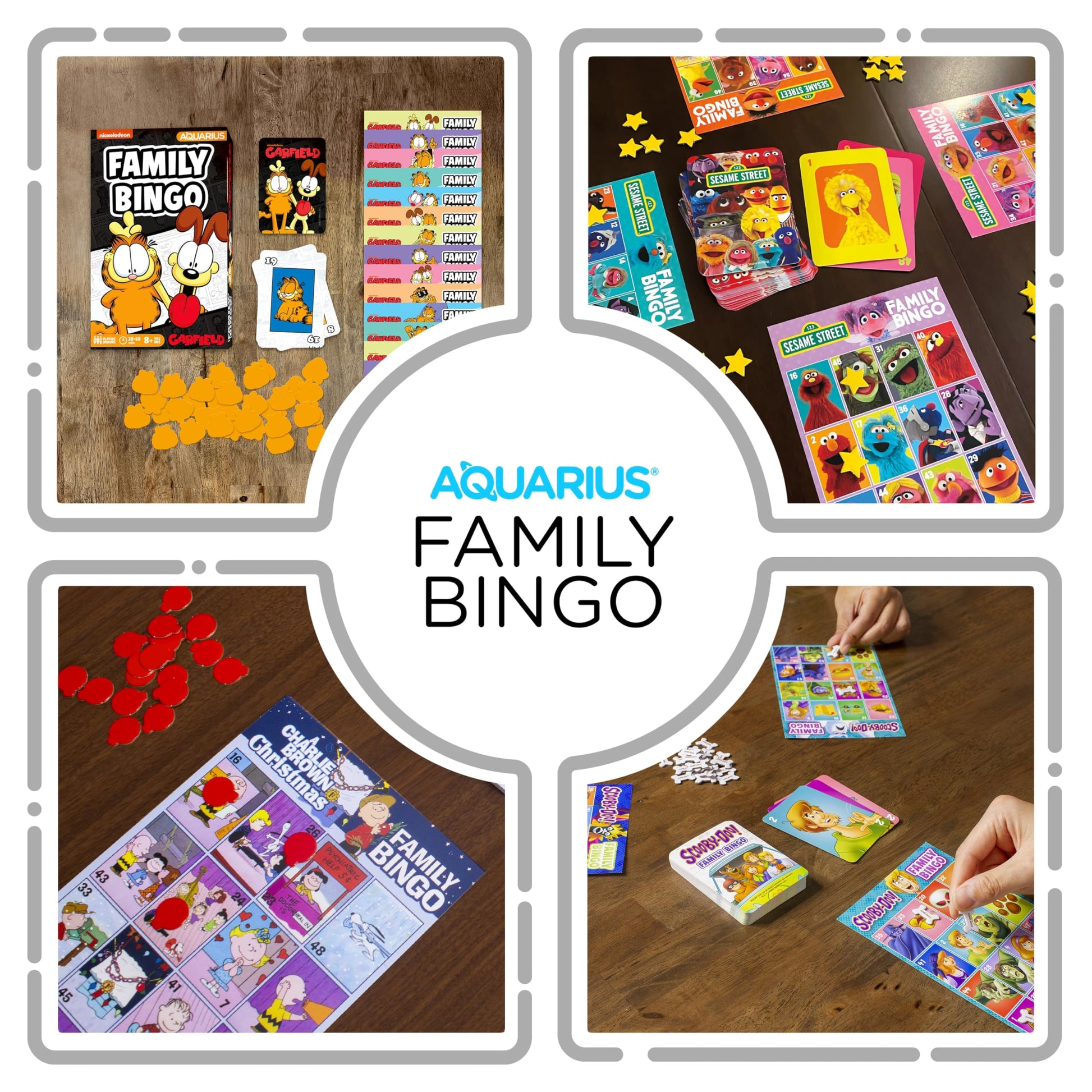 Aquarius Garfield Family Bingo Game, Nickelodeon Party Board Game for Kids Teens Adults, Officially Licensed Lasagna Cat Gift, Ages 8+