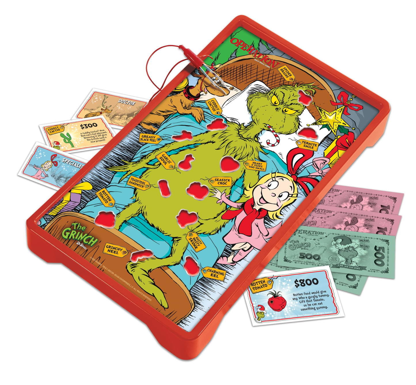 Operation: The Grinch Board Game | Classic Dr. Seuss Art & Custom Funatomy Parts