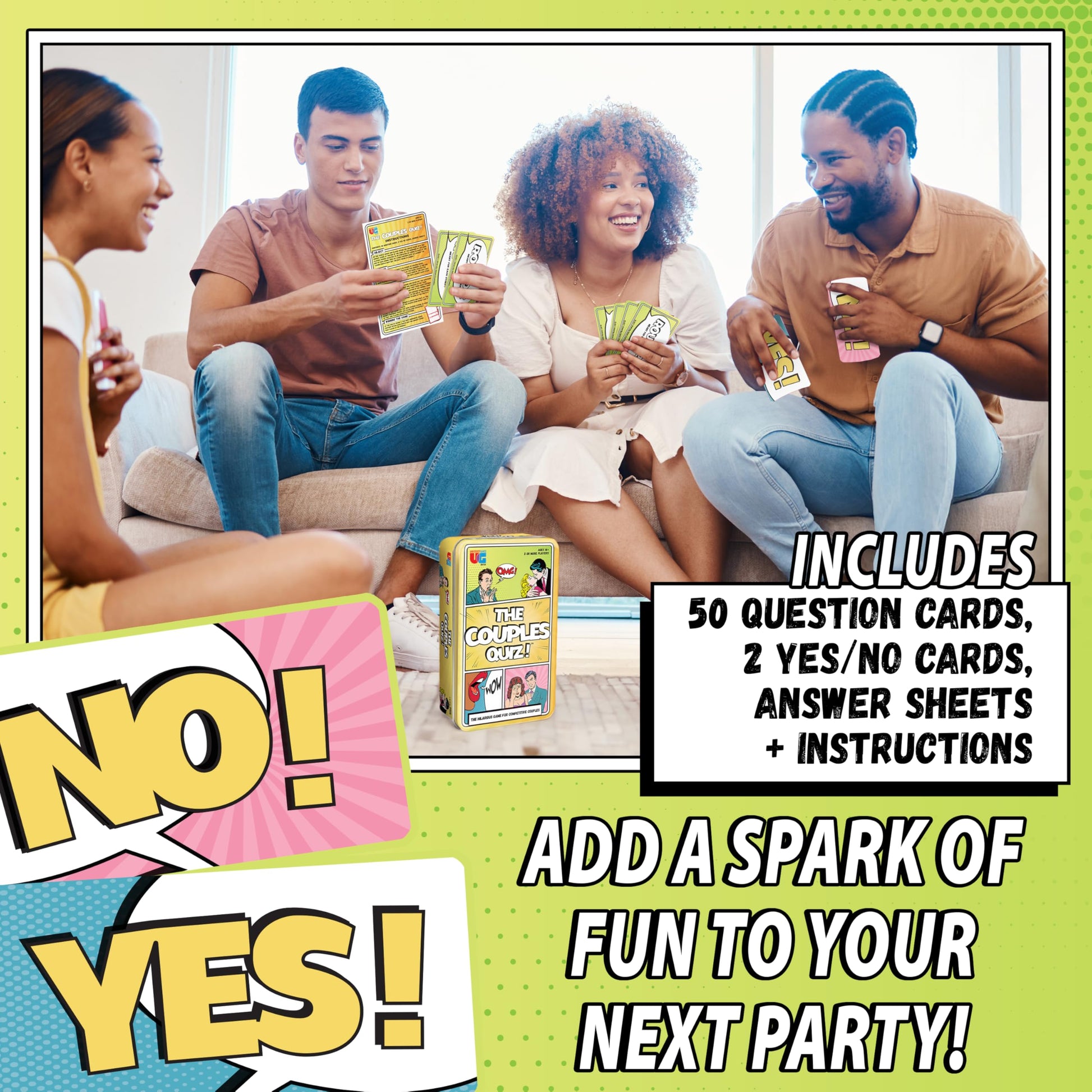 University Games, The Couples Quiz Game, Learn More About Your Partner, for 2 or More Players Ages 14 and Up
