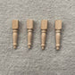 Miniature Wooden Furniture Legs for Dollhouse, 1:12 Scale Straight Desk Legs, Natural Wood, 3cm High, 4 Pack, #2 Legs