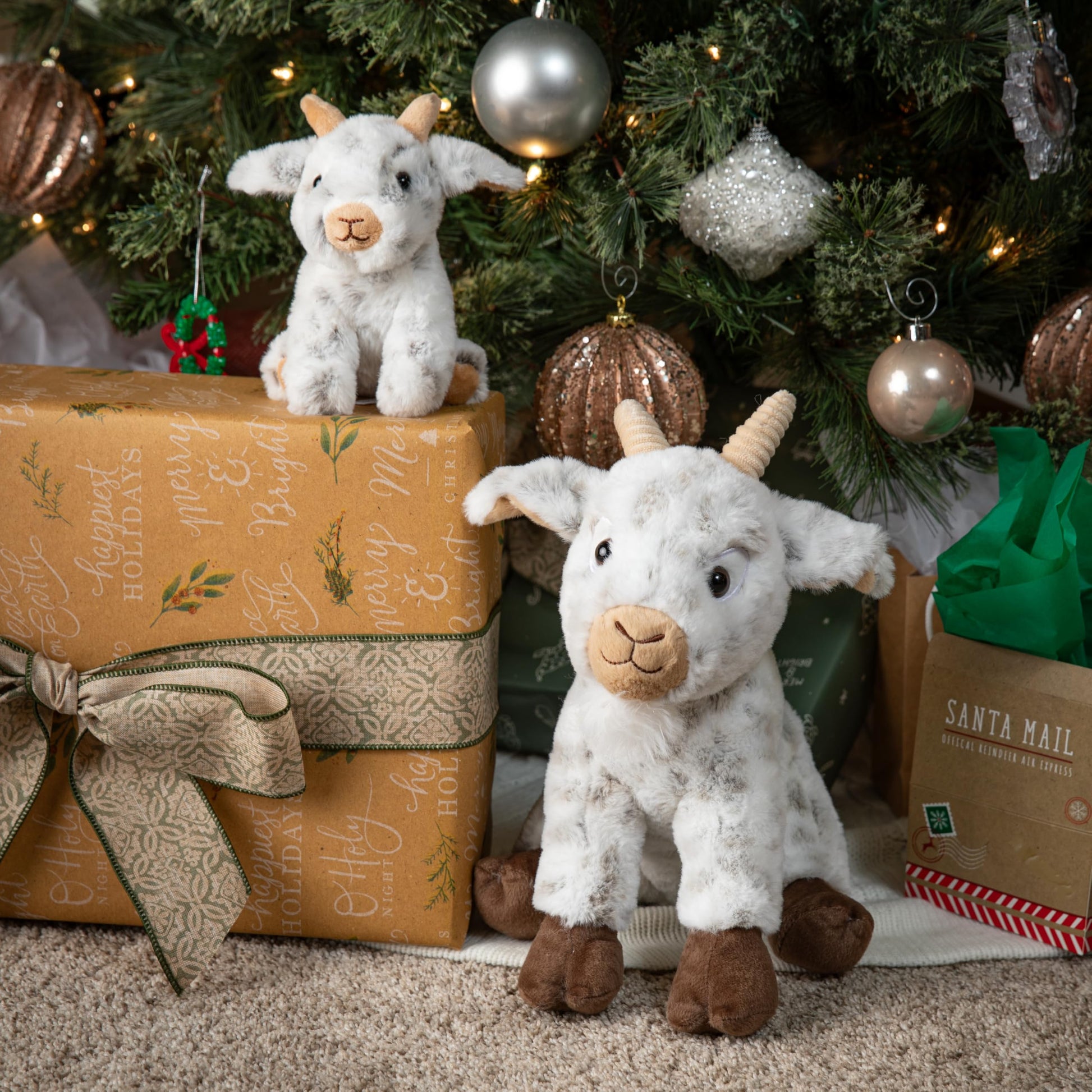The Petting Zoo Goat Stuffed Animal Plushie, Gifts for Kids, Wild Onez Farm Animals, Goat Plush Toy 12 inches