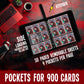 Trading Card Binder 9-Pocket - Display Pocket & ID Slot, Holds 900 Cards, Zippered 3-Ring Card Album with 50 Removable Sleeves for TCG/Sports Cards +
